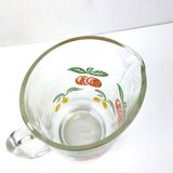 Pichet en verre sérigraphié orangeade citronade