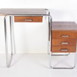 Kovona chrome tubular table or desk, 1950s