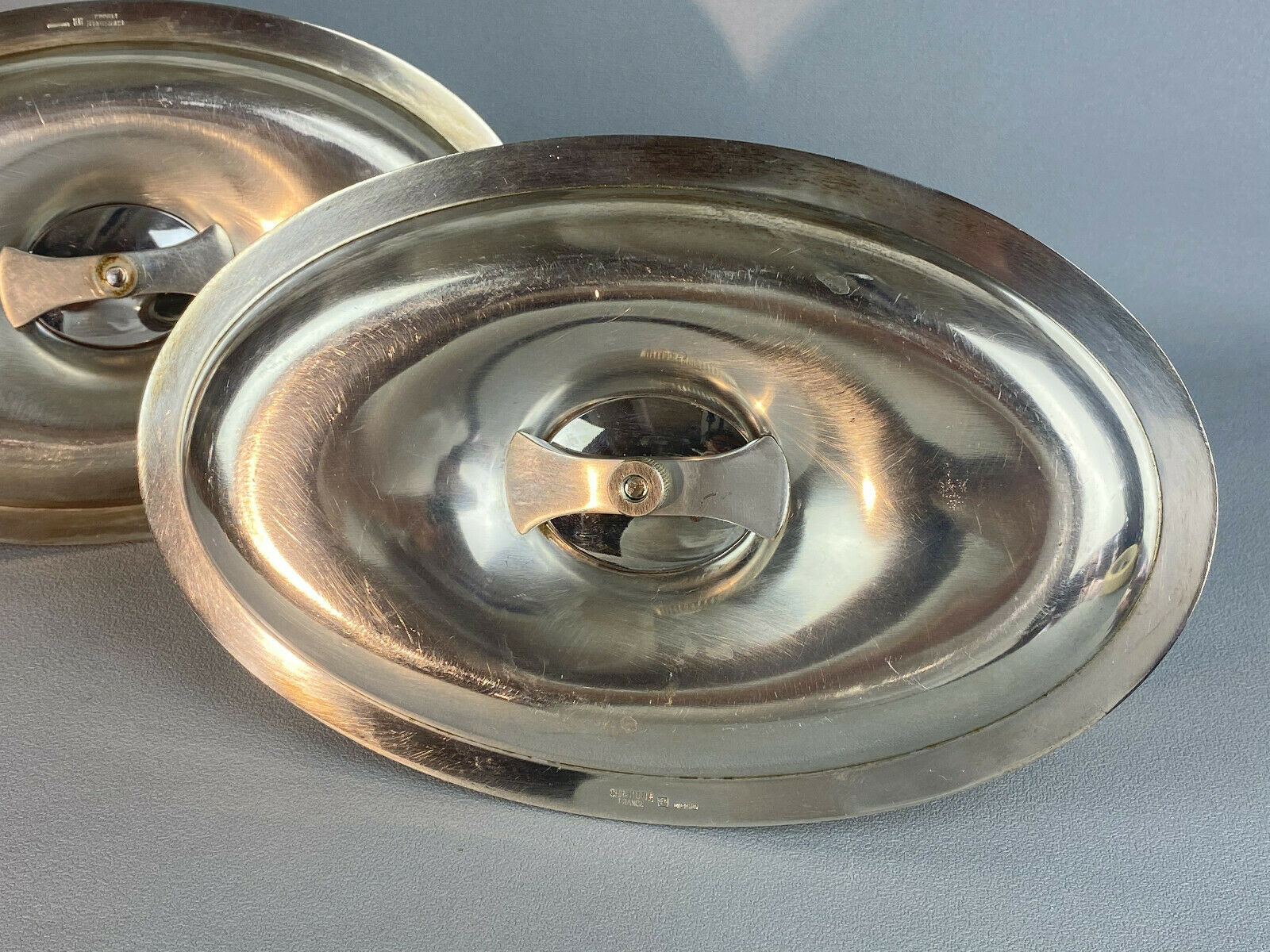 Pair of gooseneck sausages model Malmaison by Maison Christofle XXth