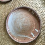 Series of 8 flat sandstone plates