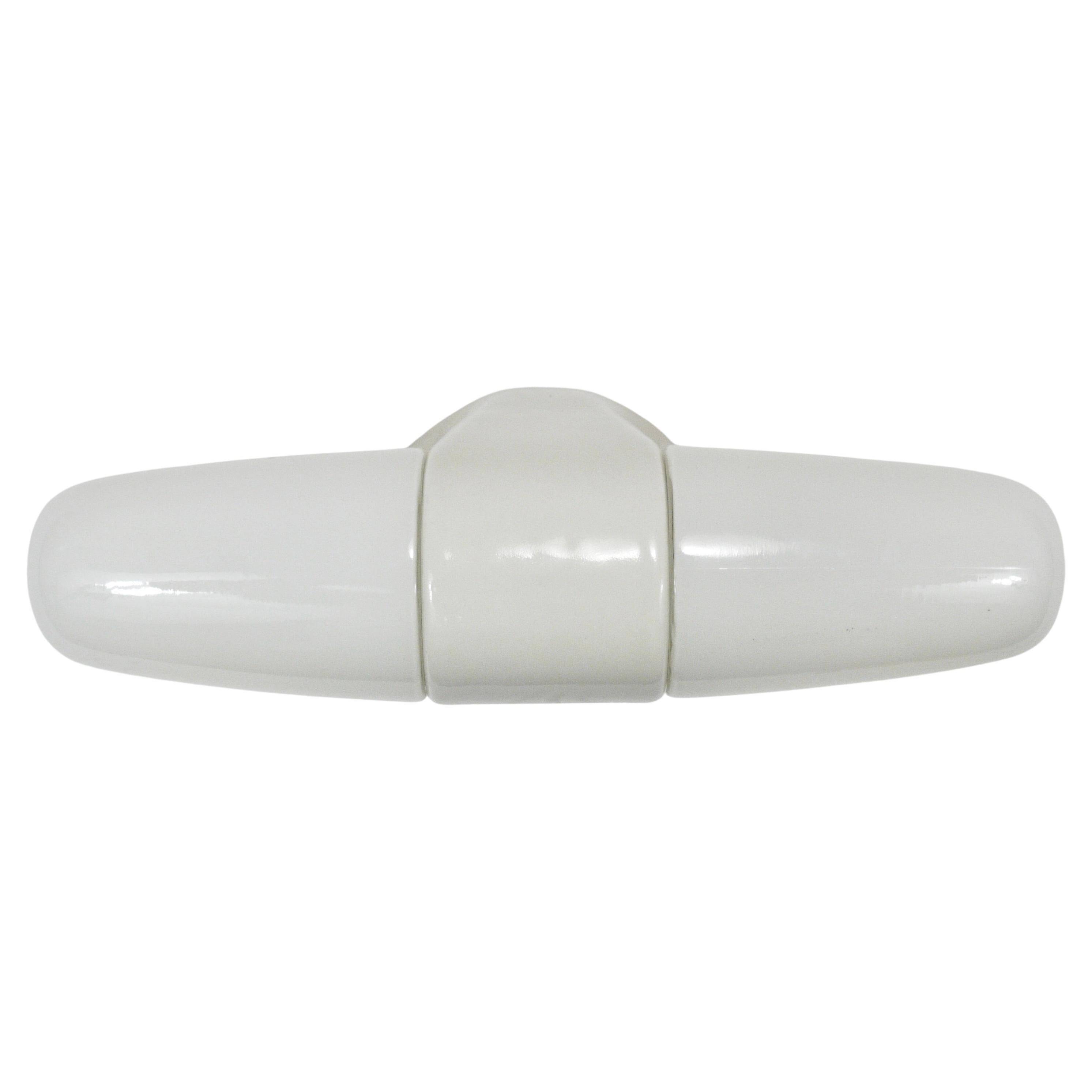 White double wall lamp Bauhaus Wilhelm Wagenfeld, Linder Germany, 1950s