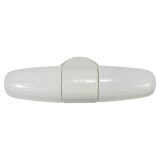 White double wall lamp Bauhaus Wilhelm Wagenfeld, Linder Germany, 1950s