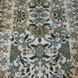 Tapis laine vert floral traditionnel nouée à la main - 165x90cm