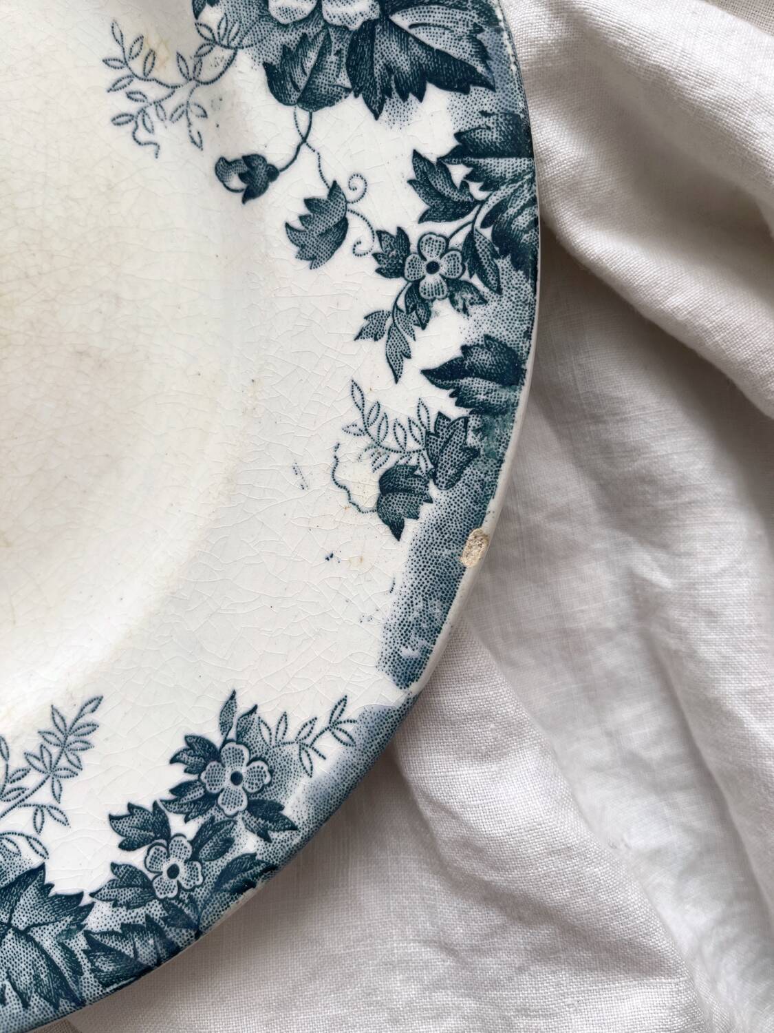 2 flat ironstone plates “Marie Louise” Saint Amand and Hamage