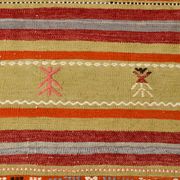 6x12 Soft Orange & Red Turkish Kilim Rug, 180x340Cm