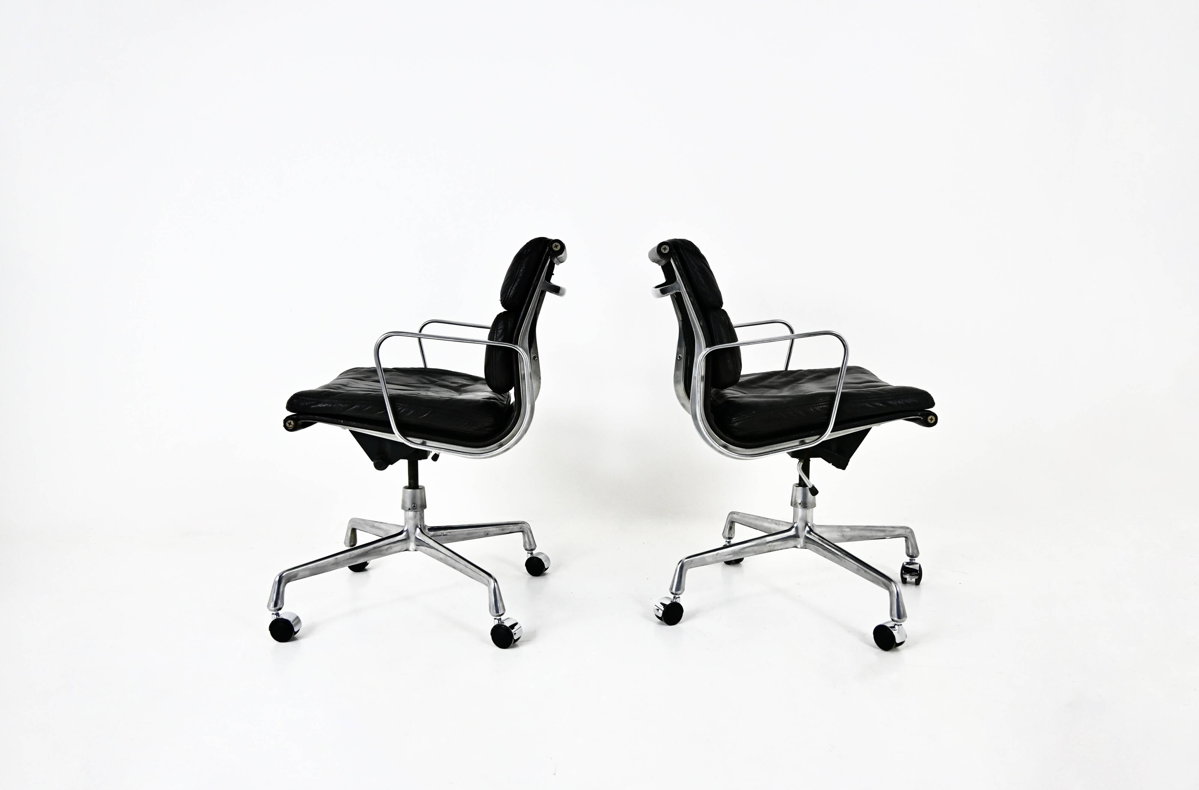 Set of 2 Armchairs by Charles & Ray Eames for Ring Mobelfabrikk Norway, 1970s