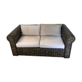 Vintage wicker rattan lounge sofa