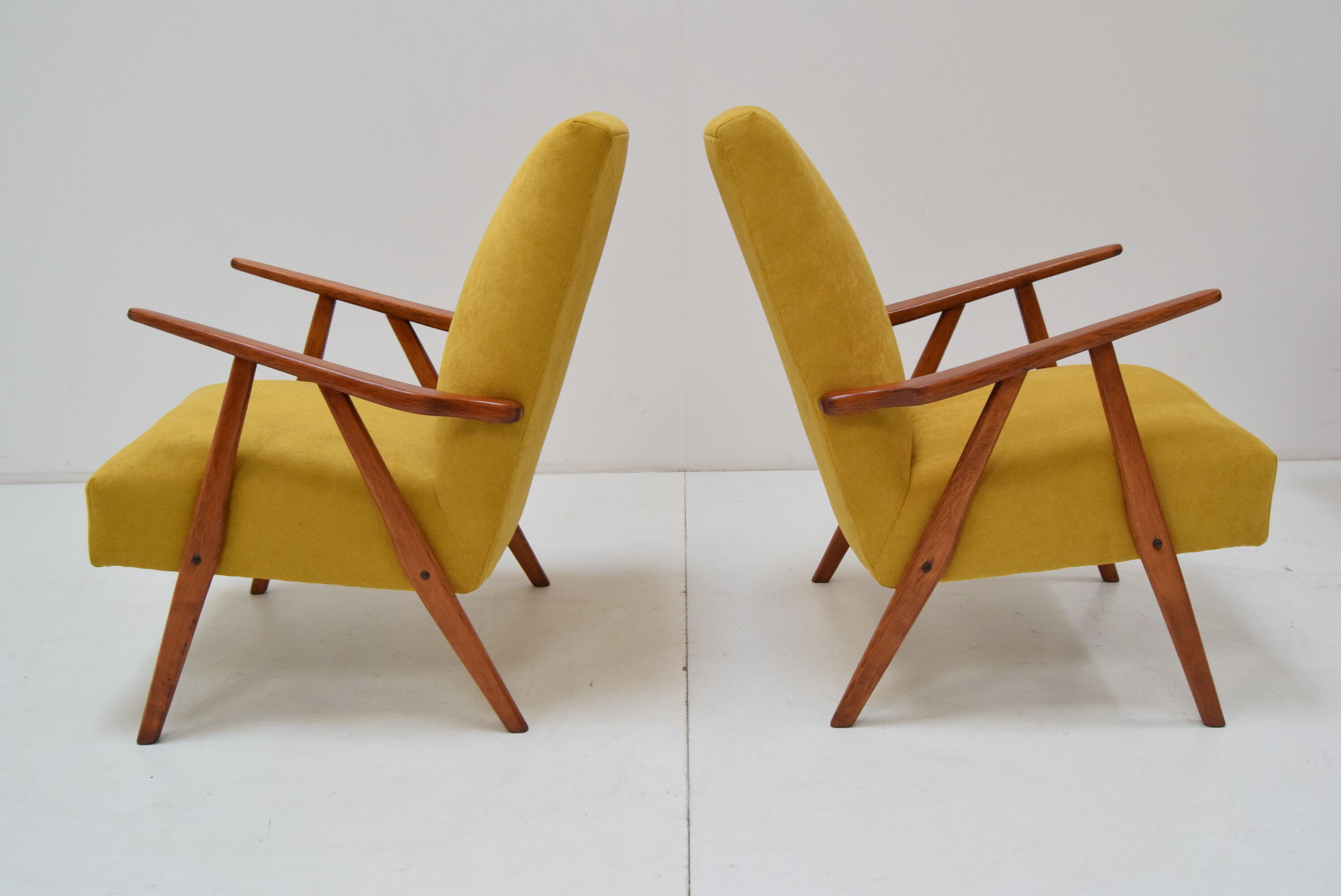 Pair of mid-century Armchairs by Jiri Jiroutek,1960's.