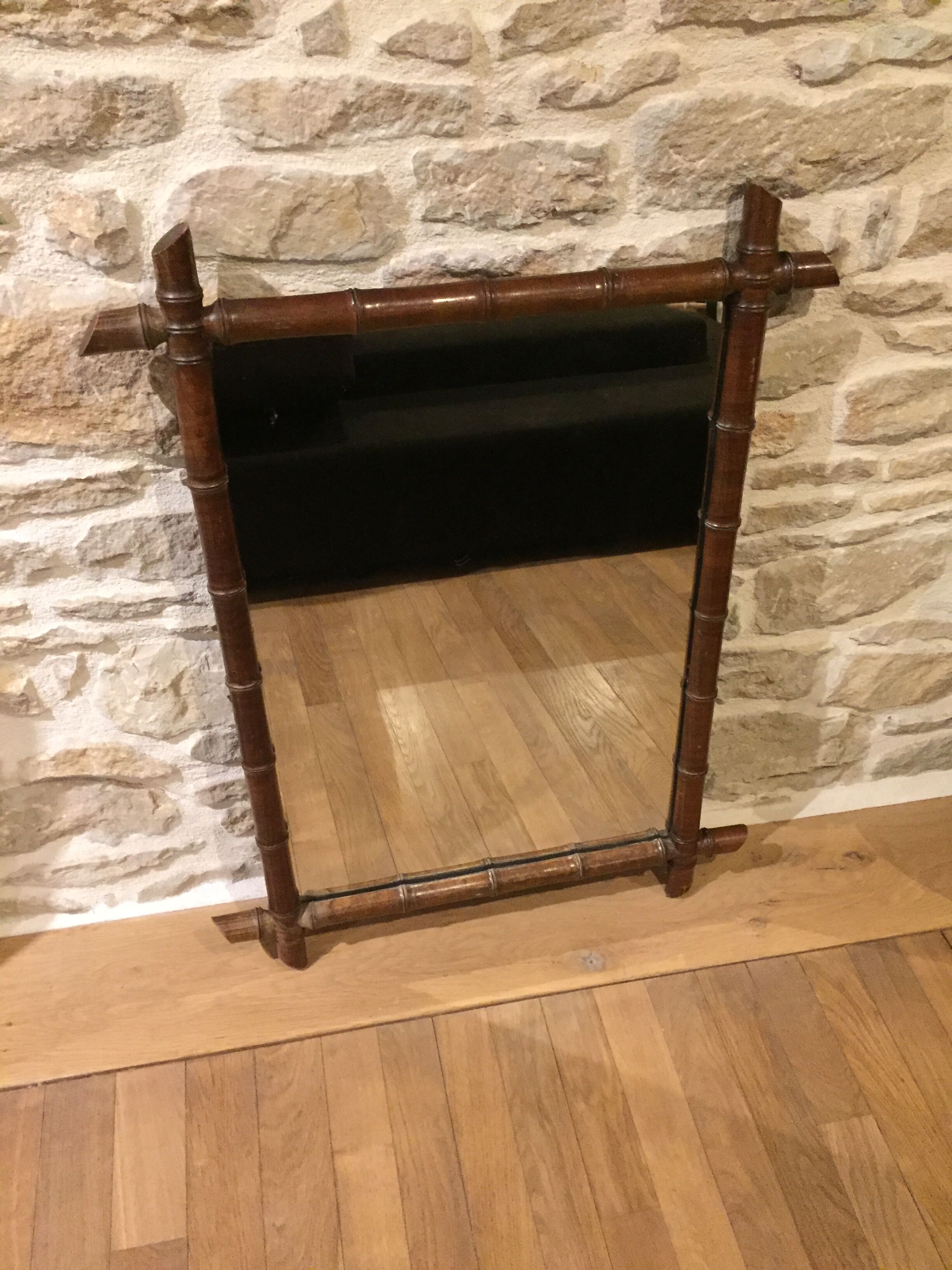Bamboo mirror, 87 x 65cm