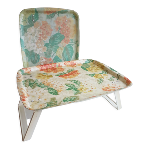 2 plateaux pliants vintage - fibre