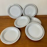 White and silver plates