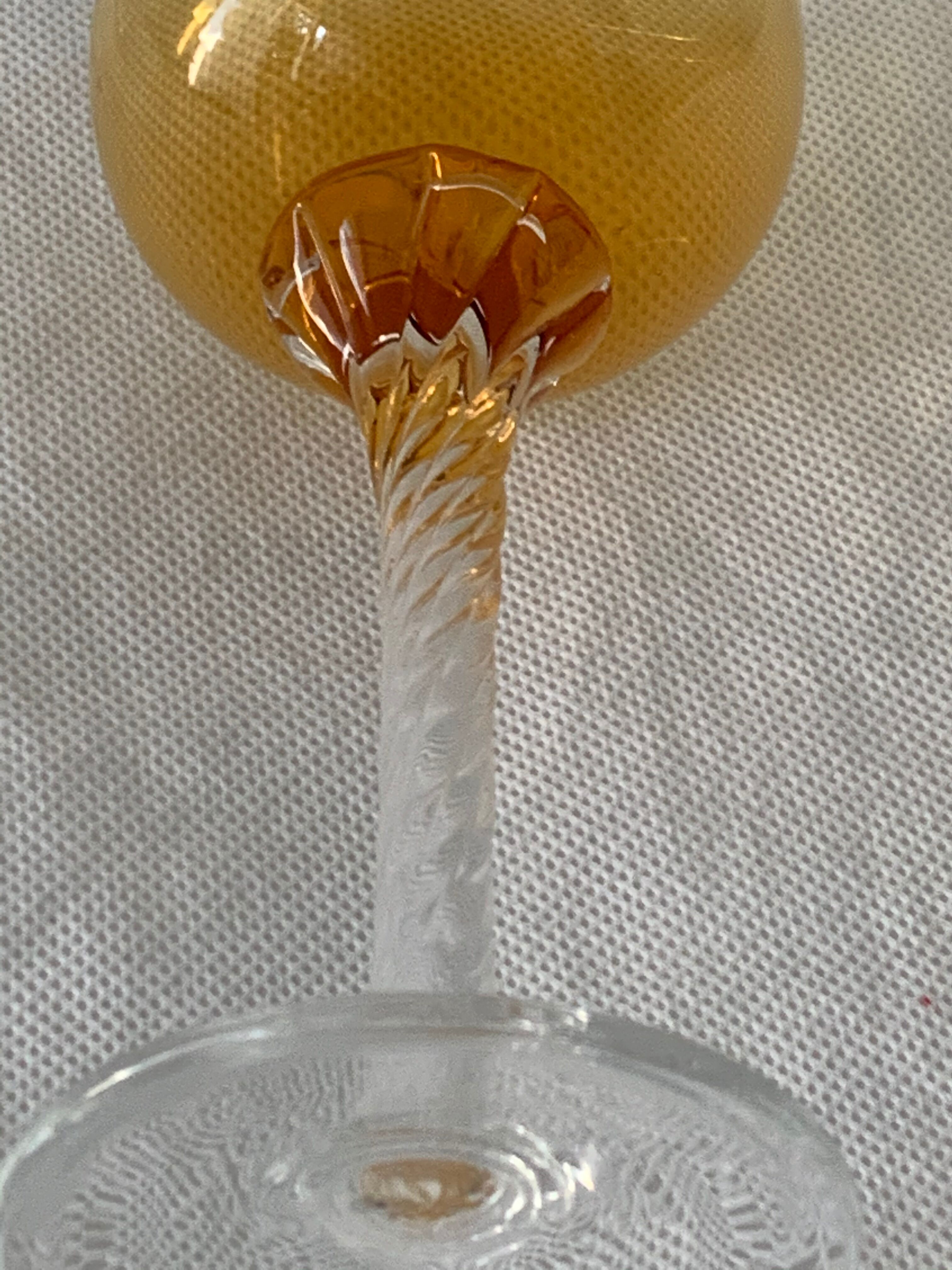 6 colorful murano glasses 1970