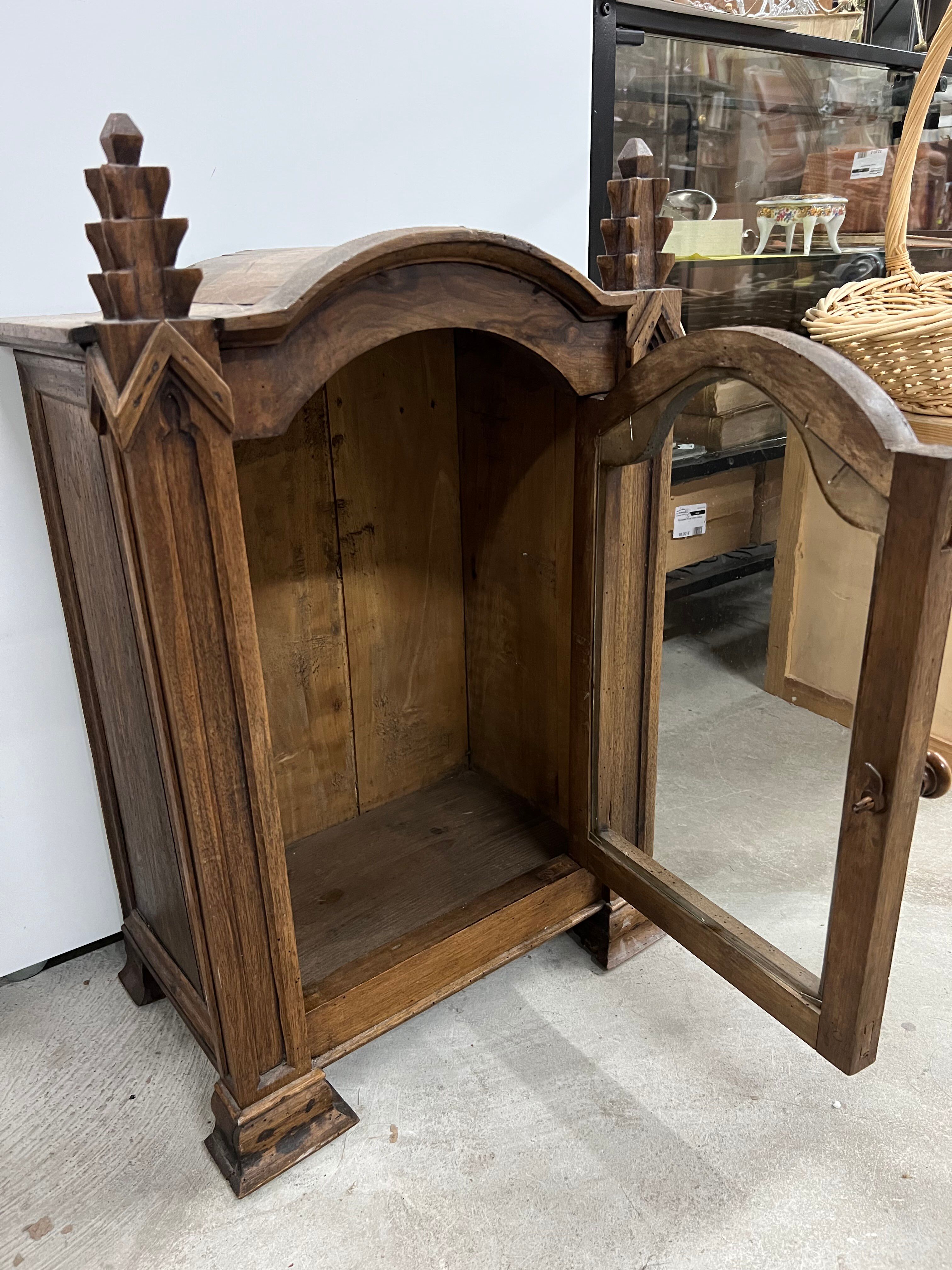Doll cabinet in solid oak