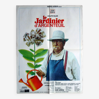 Affiche cinéma originale "Le jardinier d'Argenteuil" Jean Gabin