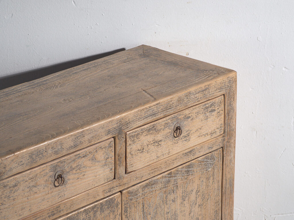Antique pine sideboard with two drawers and two doors – China, circa 1930