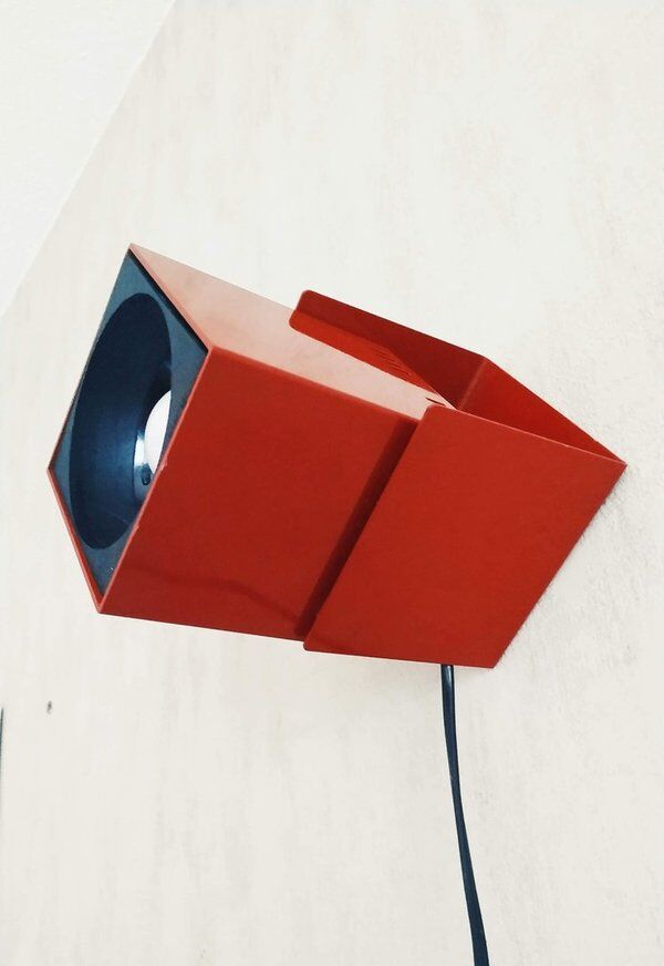 Lot 5 cube spots Lita - vintage design 1970s, 2 dimensions and 3 colors
