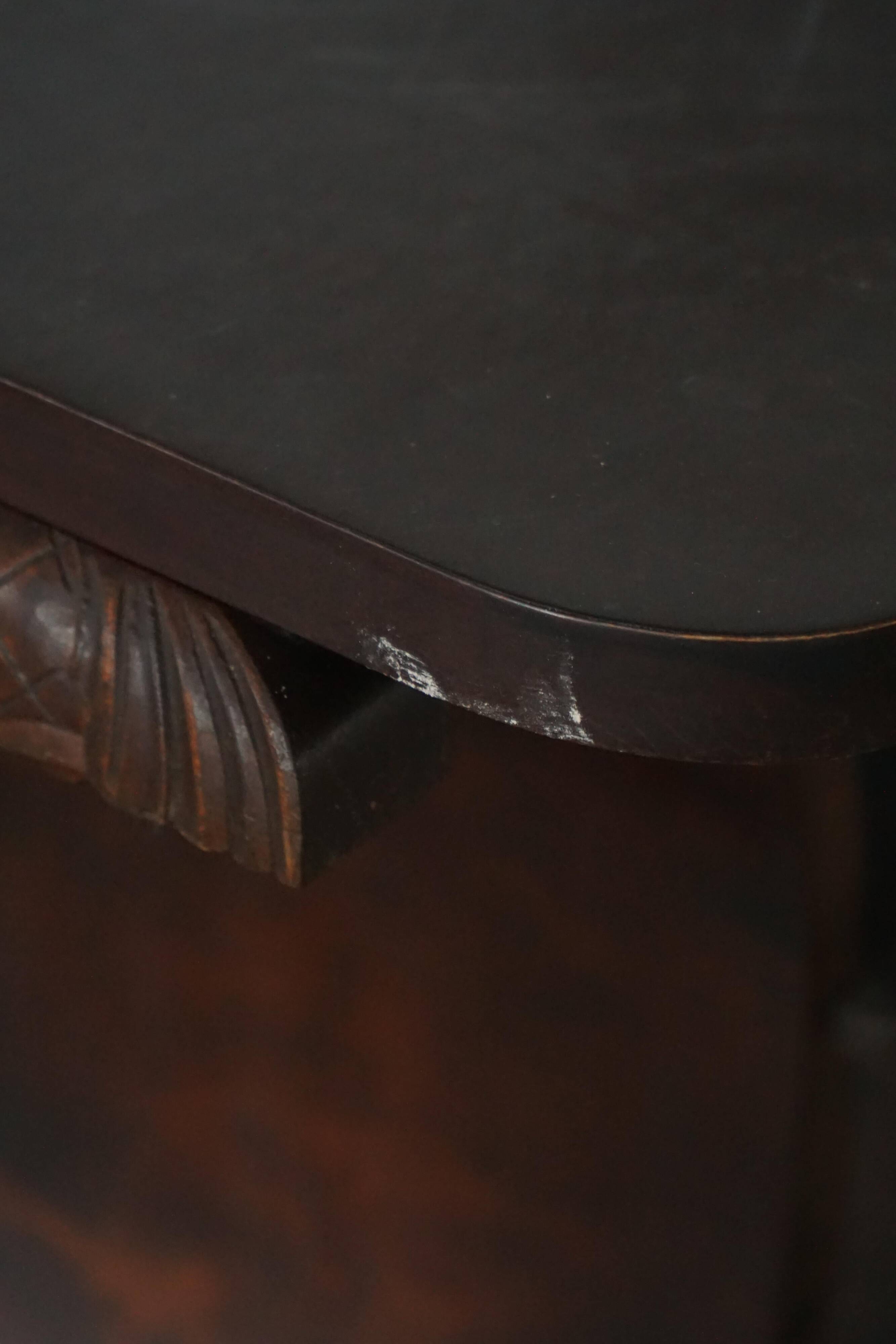 Side table / Low table in Danish Art Deco wood with shelf, 1930s-40s