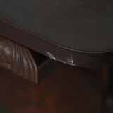 Side table / Low table in Danish Art Deco wood with shelf, 1930s-40s