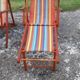 Pair of vintage long chairs