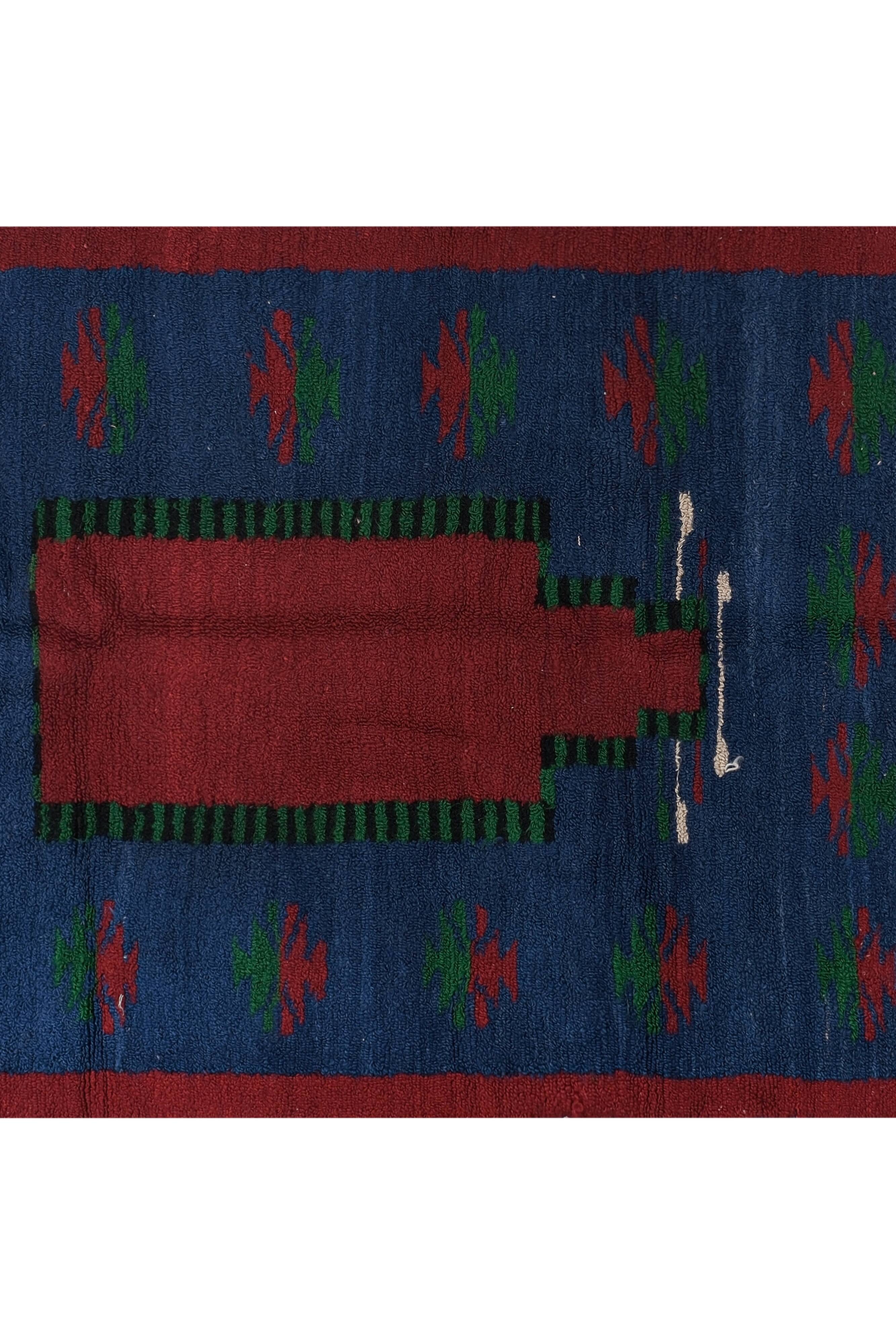 Vintage Turkish Oushak Rug Handwoven 114x163 cm