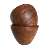 Pair of teak bowls