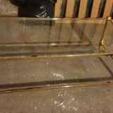 Table basse verre et laiton