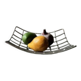 Memphis fruit bowl in chrome steel from the 1980s.