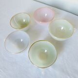 5 vintage harlequin cups in Arcopal 210185