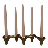 Large Brutalist Bronze Candleholder by Michael Harjes, 1960s