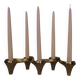 Large Brutalist Bronze Candleholder by Michael Harjes, 1960s