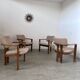 4 old armchairs Italian design chairs 70s vintage curved wood