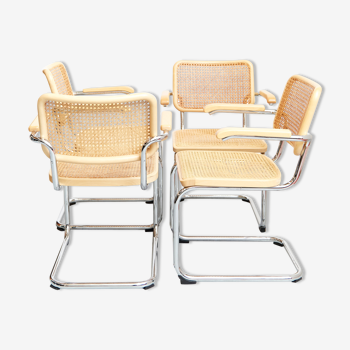 Set de 4 chaises Marcel Breuer B64 « Cesca » pour Thonet