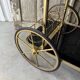 Vintage black and gold rolling trolley