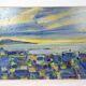 Painting on canvas - Motif Torshavn - Zakarias Heinesen - Signed - 2021