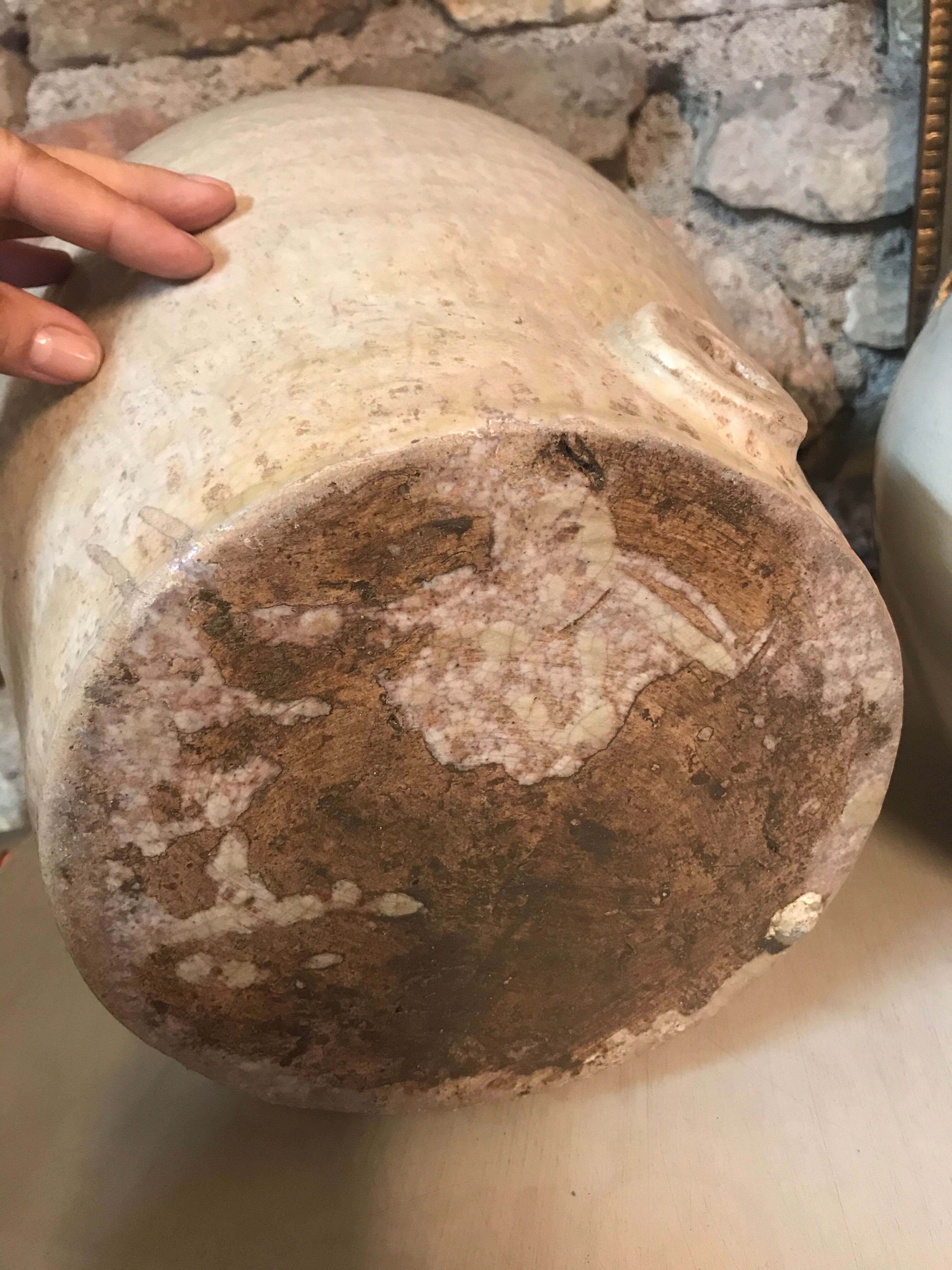 Old sandstone oil jar