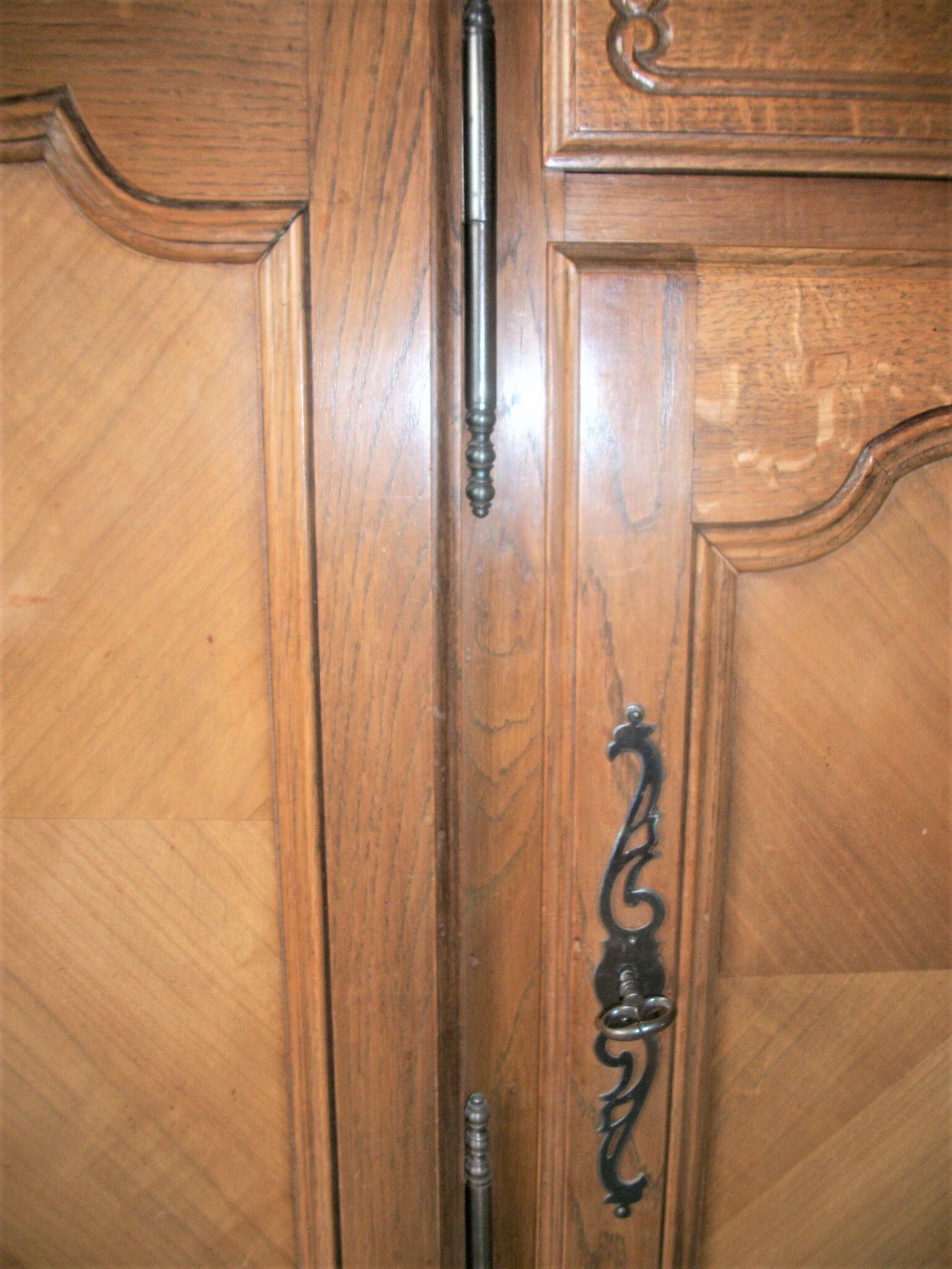 Wooden sideboard. Row