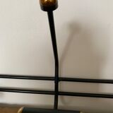 Vintage 1960s wall-covering gold and black metal
