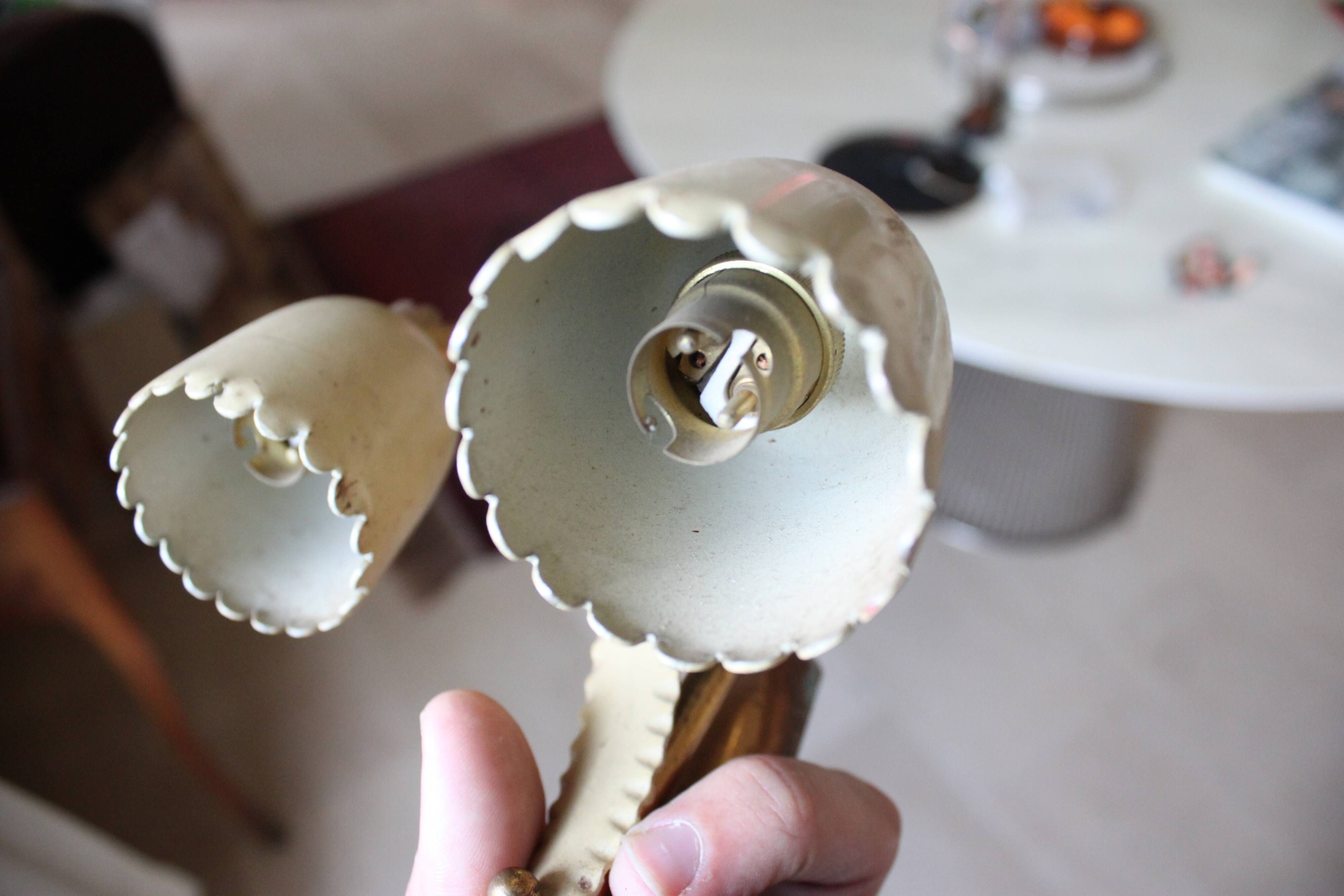 3 wall lamp, lily of the valley, from the 40s, vintage