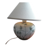 Antique ceramic lamp with floral decoration