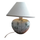 Antique ceramic lamp with floral decoration
