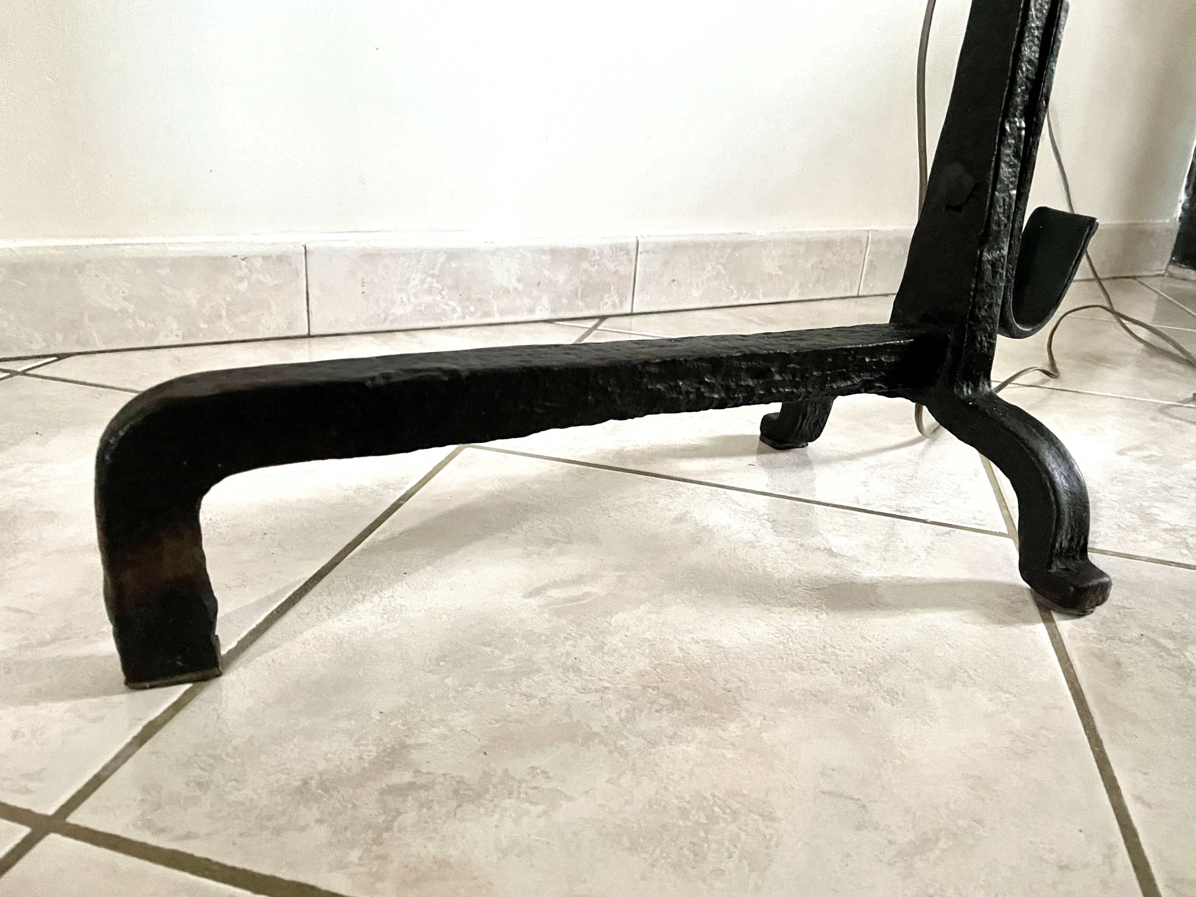 19th century wrought iron floor lamp