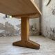 Brutalist pine oval table