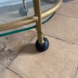 Golden brass and glass service