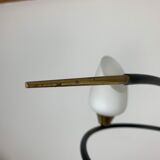 Arlus house chandelier 3 burners, opalines and brass, 50s