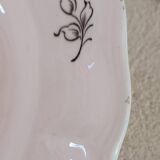 4 plates decorated with Lunéville roses