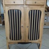Petit buffet à hauteur d’appui de style louis XV 2 portes 2 tiroirs