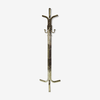 Gilded brass faux bamboo coat rack, 1970s