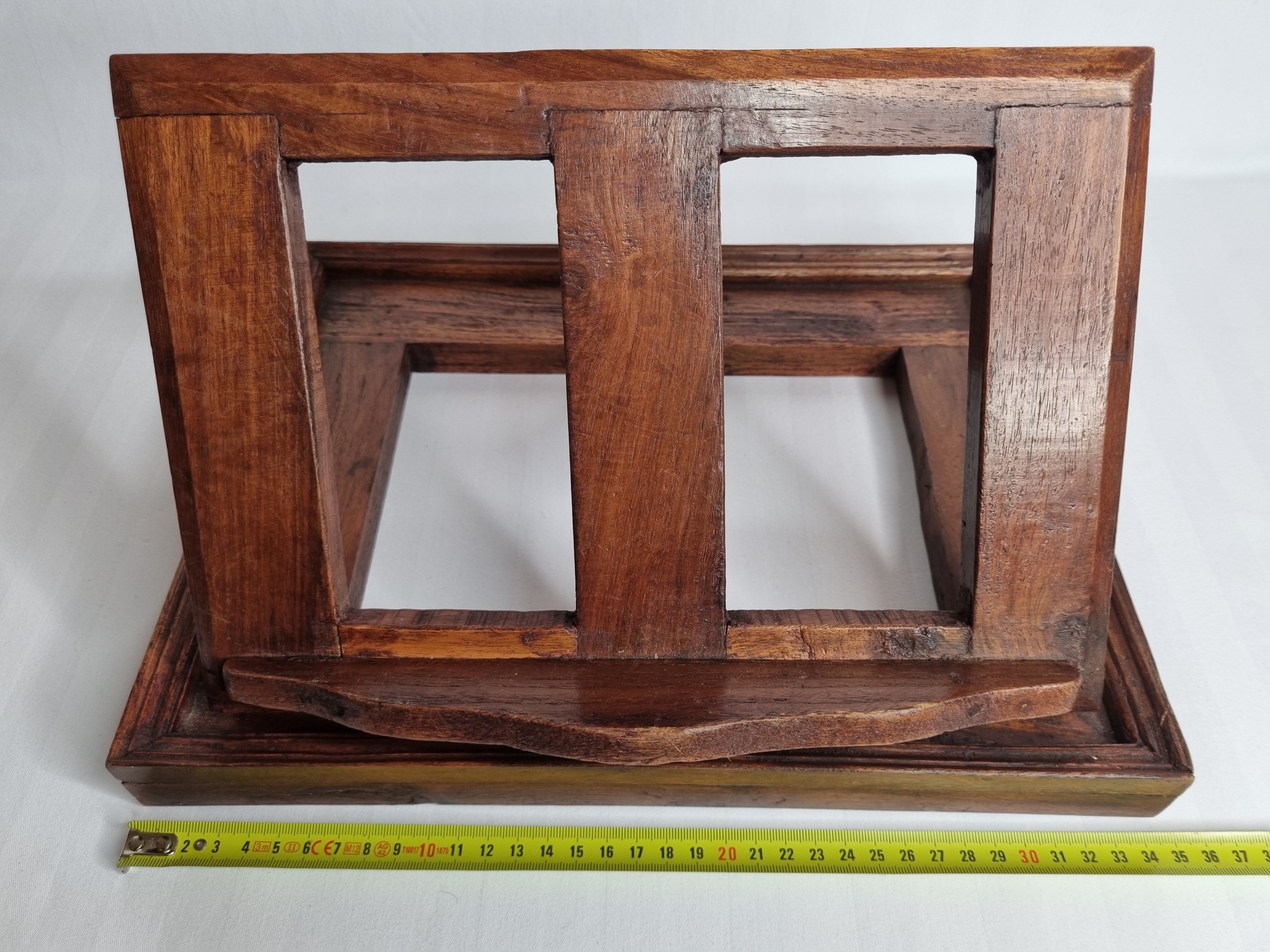 Solid oak reading desk, adjustable