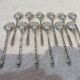 12 silver-plated mocha spoons with goldsmith Manulor Russian handle 10.6cm