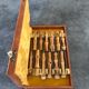 Set of 12 vintage knives bamboo handle cutlery b.j.b in their case